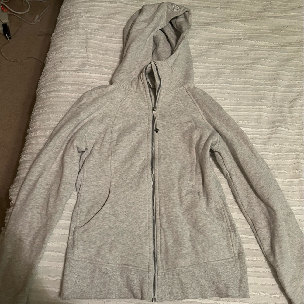 Lululemon Athletica Heathered Core Ultra Light Grey Scuba Hoodie
